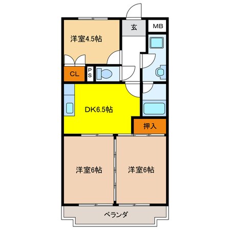 ハニーコートの物件間取画像